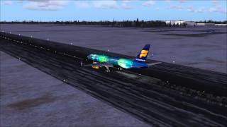 FSX Landing at Keflavik airport with Boeing 757 Icelandair [upl. by Riebling494]