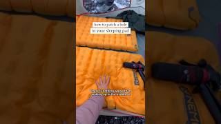 Knowing how to patch a sleeping pad will save so much  camping backpacking campinggear hiking [upl. by Nnairrehs]