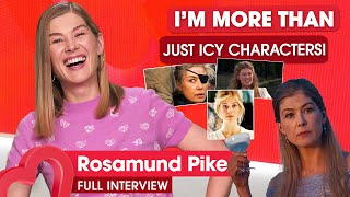 Saltburns Rosamund Pike is over Gone Girl and Bond [upl. by Rumney]