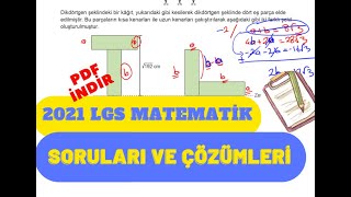 2021 LGS Matematik Soruları Ve Açıklamalı Çözümleri [upl. by Beata889]