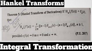 14 Hankel Transform of Derivatives  Most Important Theorem5  Complete Concept [upl. by Lagiba]