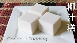 Simple Coconut Pudding Jelly recipe  椰汁糕  簡單做法 [upl. by Yllitnahc631]