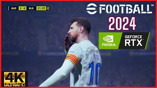 I Played eFootball 2024 on My Nvidia RTX 3050 4K 60 FPS [upl. by Acirre359]