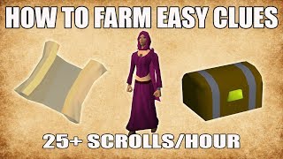 Runescape 3 How to farm Easy Clue Scrolls FAST [upl. by Ahsiekam]