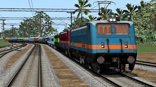 Mix Colourful LHB  ICF Coaches  New Twin WAP4 of Indian Railways in Indian Train Simulator 2021 [upl. by Hazard]