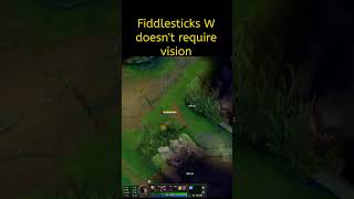 league of legends fiddlesticks w doesnt need vision leagueoflegends fiddlesticks jungle [upl. by Tillfourd]