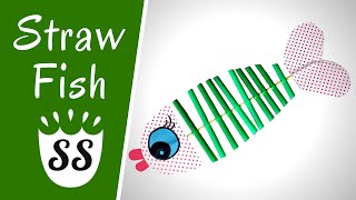 Straw Fish Crafts For Kids  How To Make An Easy Fish Craft [upl. by Glaab]