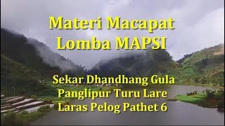 2 Macapat Mapsi  Dhandhang Gula Panglipur Turu Lare Audio Not amp Lirik Voc  Pariyah [upl. by Asaert]