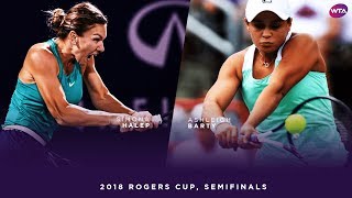 Simona Halep vs Ashleigh Barty  2018 Rogers Cup Semifinals  WTA Highlights [upl. by Roswell]