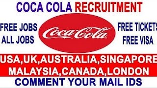 COCA COLA Job Recruitment Qualification degree How To Apply Full Details This Video [upl. by Emmalee]