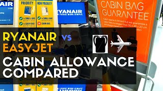 Ryanair vs Easyjet Cabin luggage allowance compared 2024 Size extra bags price weight [upl. by Tesler]