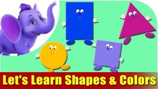 Lets Learn Shapes amp Colors  Preschool Learning [upl. by Vanna]