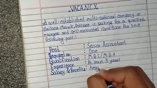 •How to write quotVacancy Announcement quot in english √ [upl. by O'Doneven]