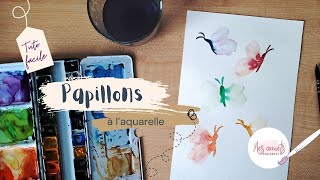 Une aquarelle rapide et facile  des papillons [upl. by Patrich]