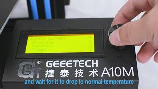 GEEETECH A10M 3D printer  replace nozzle [upl. by Marney]