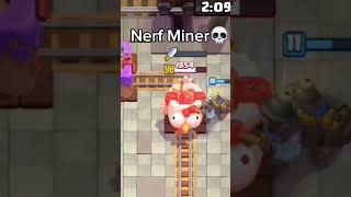 Nerf Miner💀 shorts clashroyale keşfet [upl. by Ytsirc933]