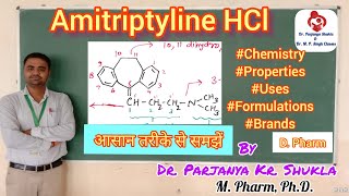 Amitriptyline Hydrochloride Antidepressants  Pharmaceutical Chemistry  D Pharm [upl. by Eileme]