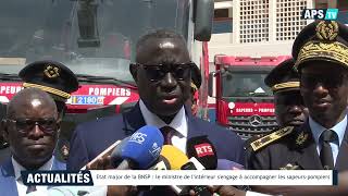 Etat major de la BNSP  le ministre de lintérieur sengage à accompagner les sapeurspompiers [upl. by Oitaroh]