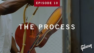 Applying amp Spraying Nitrocellulose Lacquer Finish At Gibson USA  The Process S1 EP10 [upl. by Bautram]