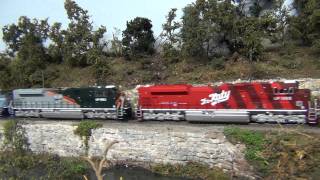 MTH SD70ACe Union Pacific Heritage Fleet Spine Train Full Run HD [upl. by Ile583]