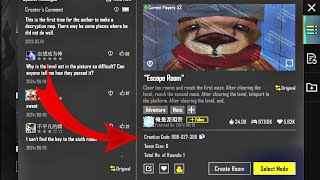 Escape Room  How To Escape From Room In Pubg Mobile  Code8027306  Escape Room Tips And Tricks [upl. by Petulah]