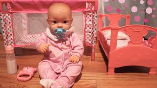 Baby Doll amp Kids Play Baby Dolls Morning Routine amp Stroller Walk [upl. by Haneen321]