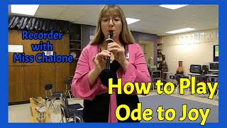 Ode to Joy  Recorder Tutorial [upl. by Adella]