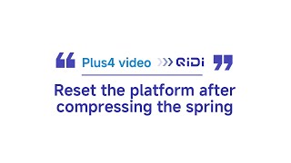 QIDI Plus4  Reset the platform after compressing the spring [upl. by Ahto]