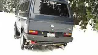 18t vanagon 4wd snow burnout [upl. by Merrily]