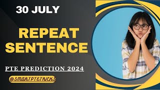 PTE Speaking Repeat Sentence July 2024  repeat sentence practice pte [upl. by Afirahs]