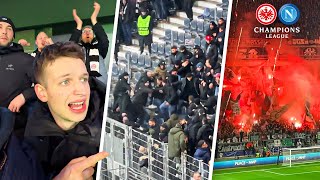 ENGLISH FAN EXPERIENCES FRANKFURT ATMOSPHERE vs NAPOLI [upl. by Anyt]