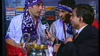 La Septima postmatch interview with Raul and Morientes [upl. by Yerot856]