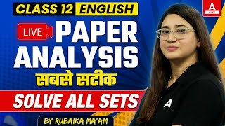 CBSE Class 12 English Answer Key 2024  English Paper Analysis  English Paper Solution Set 1234 [upl. by Ecydnak]