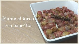 Patate al forno con pancetta  ricetta facile Baked potatoes with bacon [upl. by Merell]