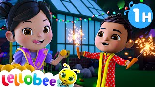 Celebrate Diwali with Rishi The festival of lights🌻Lellobee City Farm  Kids Playhouse Song Mix [upl. by Eireva607]