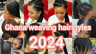 💖🌸 Cute Ghana weaving hairstyles  Cornrows braids hairstyle 2023 amp 2024 Braids hairstyles [upl. by Lyudmila726]