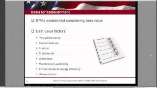 GSA Training Blanket Purchase Agreements BPAs  4 of 6 [upl. by Airednaxela]