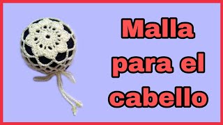 MALLA 🥅 RED redecilla para el CABELLO 👵 a CROCHET 🧶 paso a paso [upl. by Dulcea]