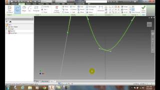 Inventor 0236 Drawing a Spline by Using the Spline Interpolation Tool [upl. by Setiram]