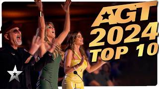 Americas Got Talent 2024 Top 10 BEST Auditions [upl. by Lorilee]