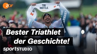 Jan Frodeno stellt spektakulären TriathlonWeltrekord auf  sportstudio [upl. by Norod]