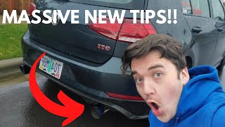 I got MASSIVE Exhaust tips for the GTI [upl. by Xena961]