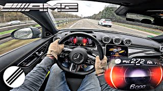 2023 MercedesBenz C43 AMG W206 TOP SPEED DRIVE ON GERMAN AUTOBAHN 🏎 [upl. by Olympias259]