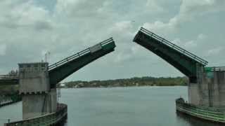 Going Under the Wilson Pigott Drawbridge near Fort Myers Florida [upl. by Canice373]