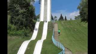 Dave on Everest waterslide at Village Vacances Valcartier by DoubleBarrelled Travel [upl. by Thacker]