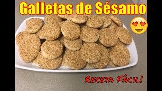 GALLETAS DE AJONJOLI GALLETAS DE SESAMO BARAZEK [upl. by Silera]