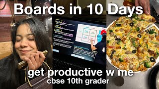 Boards in 10 Days CBSE 10th Grader  get productive with me ⭐️ cbseclass10 [upl. by Aloap]