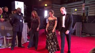 BAFTA 2017 Duke and Duchess of Cambridge  Red Carpet Arrival [upl. by Conlin]