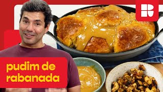 Pudim de rabanada FÁCIL com doce de leite  Felipe Bronze  Hackeando a Cozinha [upl. by Avril]