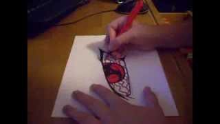 Drawing Itachis Mangekyou Sharingan Eye [upl. by Swayder]